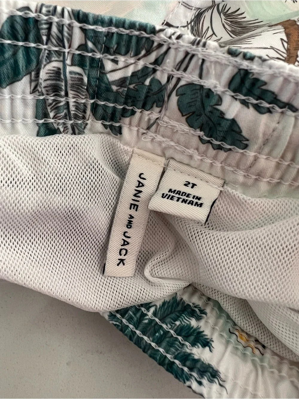 Janie and Jack Recycled Tropical Island Swim Trunks